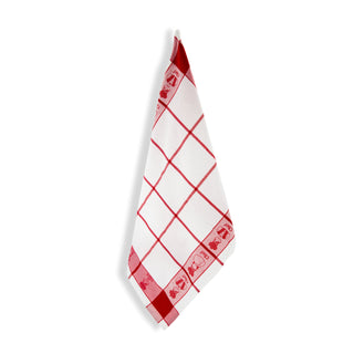 Pano de Cozinha Sarja Ref. Chávenas e Frutos