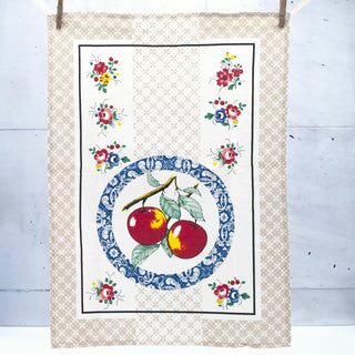 Pano de Cozinha Sarja Ref. Maçãs