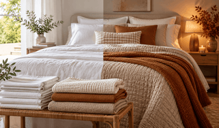 Como Trocar a Roupa de Cama de Verão para a de Outono sem Comprar Tudo de Novo