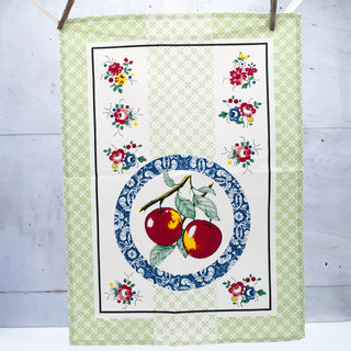 Pano de Cozinha Sarja Ref. Maçãs